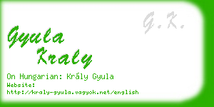 gyula kraly business card