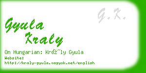 gyula kraly business card